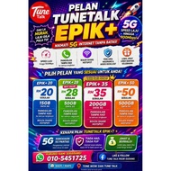 TUNE TALK PLAN EPIK 4G/5G PALING MURAH