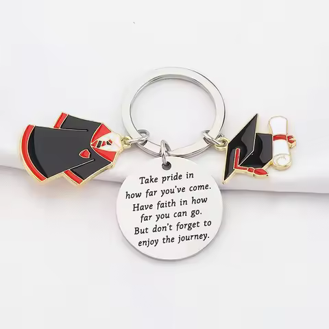 2025 Graduation Gown Cap Keychain Student Jewelry Personalized Accessories Fashion Pendant Gifts For