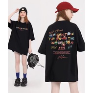 COD【220G 100%Cotton】SISI 2025 New Korean Style Short sleeve Tshirts Women Casual Graphic Oversize Fa
