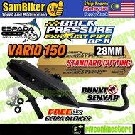 ESPADA Back Pressure Honda VARIO150 VARIO 150 Racing Exhaust Pipe 28MM Cutting Standard Ekzos Muffle