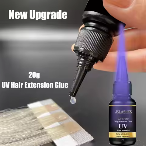 3pcs Clear Wig UV Light Glue Technology Uv Hair Extension Glue Brown tape hair extension adhesive v 