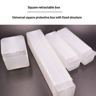 D8-D26 [Transparent] Square Retractable Box CNC Milling Cutter Box Drill Box Cutter Box Bearing Bolt