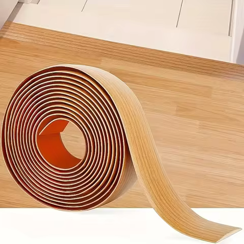 1PC 1m/39.37inch Self-adhesive wood-like floor transition strip Edge sealing strip Floor joint strip