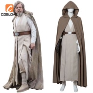 Classic Movie Star Wars Last Jedi Luke Skywalker Cosplay Clothing Full Set Costume Outfit For Adult 