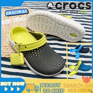 Crocs รองเท้าเด็กชายหญิงรองเท้าแตะเด็กรองเท้าแตะชายหาดแห้งเร็วกันลื่นรองเท้าลุยน้ำทนต่อการสึกหรอ