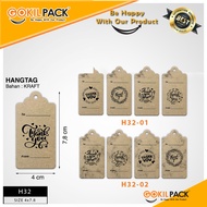 Hangtag|Cheap Hangtags|Kraft Hangtag|Hangtag thank you|4x7.8|H32