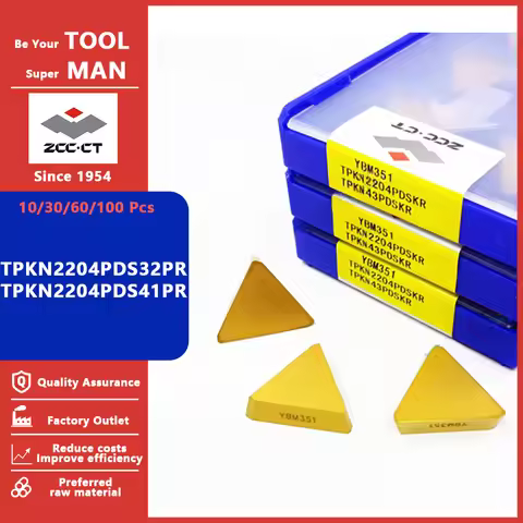 ZCCCT Original Genuine TPKN2204PDS32PR TPKN2204PDS41PR Milling Carbide Insert Blade TPKN 2204 PDS32P