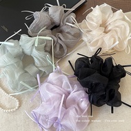 Women's Glitter Ribbon Hair Tie - Korean Woman Hair Tie Glitter Bow Pearl Hair Band