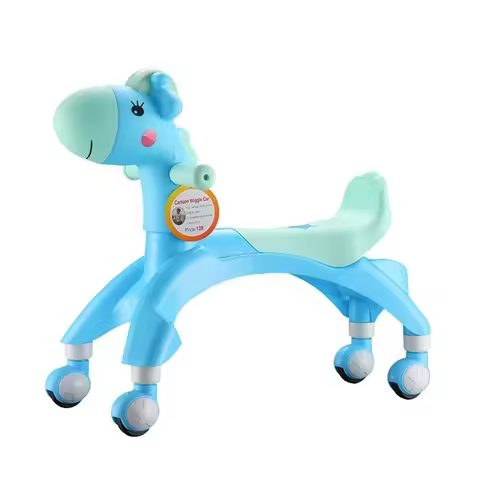 Giraffe Flash Music Baby Toddler Walkers Kids Balance Bike Learn To Walk Scooter Riding Four Wheel S