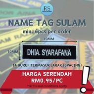 🔥 NAME TAG SULAM 🔥 NAME TAG SEKOLAH