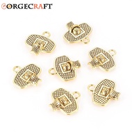 30pcs style Alloy Sport Pendants Basketball Hoop Cadmium Free Nickel Free Lead Free Antique Golden 2