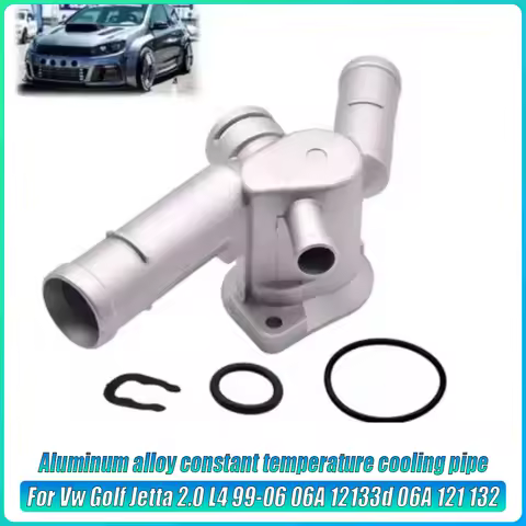Aluminum Alloy Cooling Pipe Thermostat Package for Vw Golf Jetta 2.0 L4 99-06 06A 12133d 06A 121 132