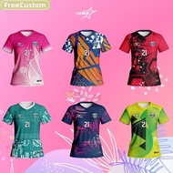 【Edward】(Free Custom Name And Number）Women's Volleyball Jersey Team Color Variant Full Printing Desi