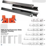 Drawer slide soft closing full extension undermount bottom slide with screw