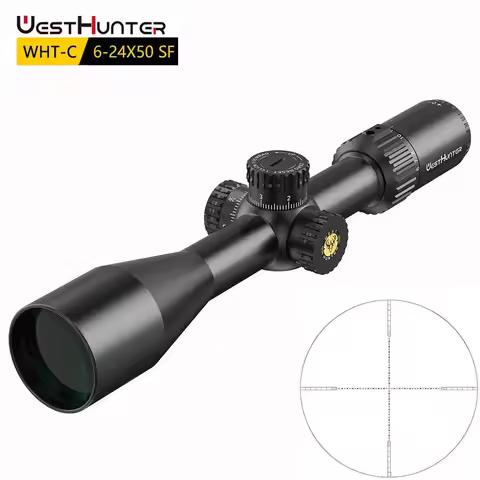 WestHunter WHT-C 6-24X50 SFP Hunting Riflescope 30mm Tube Second Focal Plane 1/10 MIL Long Range Sho