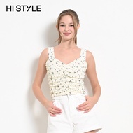 HI STYLE Women Knit Sleeveless Top - Beige - FVL410841
