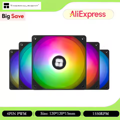 Thermalright TL-C12C-S X5 1/3/5 Pack Computer Case Fan, ARGB 120mm Case Fan/Silent/High CFM/4PIN PWM