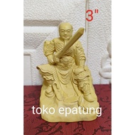 Statue of the god hian tian / siong te kong - wood - 3 inch / 7 cm - gl - 2