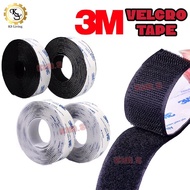 Kim.S [ 1 Meter ] Velcro Tape Self 3M Adhesive Hook &amp; Loop Fastener Mosquito Net With 3M Velcro Tape Gum Organizer Magic