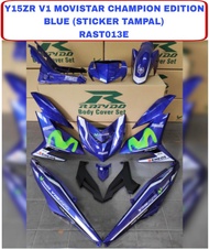 Body Cover Set Rapido Y15ZR V1 V2 Yamaha STICKER TAMPAL Movistar Champion Edition Blue Ysuku Accessories Motor Y15 Coverset Biru