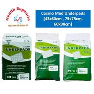 COSMO Med Underpad with SAP- 43x60cm / 60 x 90cm /75 x 75cm 70G