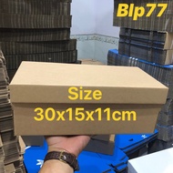 20 SHOE BOXES SIZE 30X15X11CM BROWN