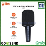 OLIKE MIC KARAOKE BLUETOOTH MICROPHONE WIRELESS PORTABLE SPEAKER KM1