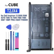 Laptop Battery T2JX4 3CRH3 3600mAh For Dell Inspiron 13 5000 5368 5378 7368 14 7000 7560 7460 5567 1