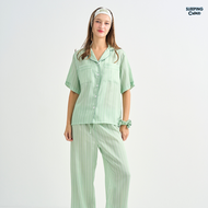 ชุดนอน SLEEPING CLOUD | ชุดนอน 100% LYOCELL ผ้านุ่ม เย็น ใส่สบาย : แขนสั้น ขายาว  : one stripe WEDNE