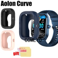 For Aolon Curve Smart Watch Case Protective Bumper Silicone Soft Half Cover Screen Protector Film