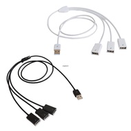 CUY Multiple USB Port USB 1 Male to 3 Female Power Cord Extension Hub Cable 1m 3 3ft