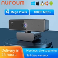 NUROUM V11 2K Webcam With Dual Microphone 1080P 60fps 1440P 30fps FHD Mini Web Camera USB for PC Lap