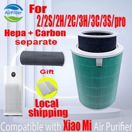 【green-detacheOriginal and Authentic Replacement Compatible with Xiaomi 2/2S/2H/2C/3H/3C/3S/pro Filter Air Purifier Accessories High Quality HEPA&amp;Active Carbon High-Efficiency