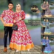 Couple azkana semi-silk couple batik Eid clothes couple semi-silk