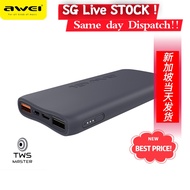 Power bank powerbank AWEI P69K 3A FAST CHARING 10000 MAH POWERBANK WITH CABLE FOR ALL DEVICES