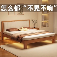 1.25m wide1.9A long bed1.2D 1.8m Double solid wood bed for students in small apartments