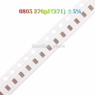 100pcs 0805 SMD capacitor 270pF(271) ±5% 50V C0G 0805CG271J500NT New