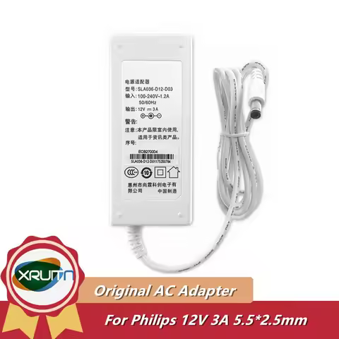 Original 36W 12V 3A 5.5*2.5mm AC DC Adapter Charger ADPC1236 DA-36Q12 For Philips AOC 224CL2 234CL2 