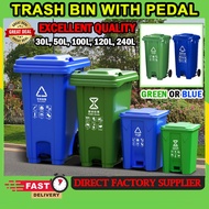 Trash Bin with Pedal 30L/50L/100L/120L/240L Trash Bin Durable and High Quality Garbage Bin