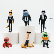 Bandai | 6Pcs The Bad Guys 2 Action Figures Anime Model Toys Cake Topper Decorations Collectible Fig