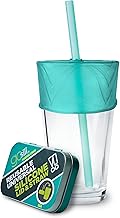 GoSili Drink Protection Covers with Reusable Silicone Straw and Travel Case, Cup Covers for Drinks f
