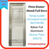 Set Pintu Kamar Mandi/Pintu Aluminium/Full kaca