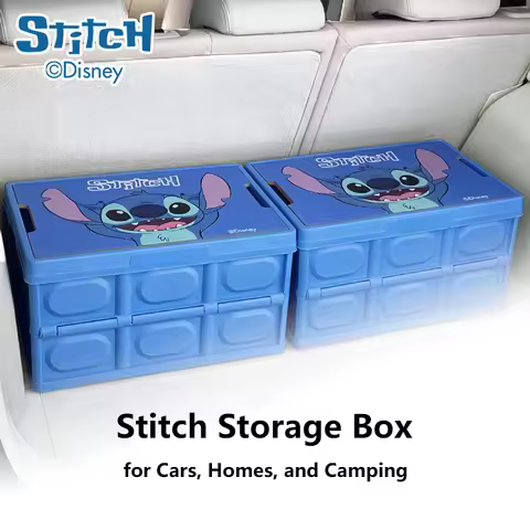 Stitch Car Trunk Storage Box Folding Luggage Organizer for Outdoor Camping Home Supermarket - Space 