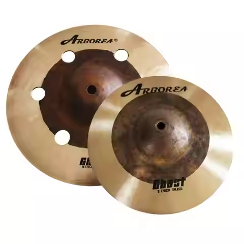 Arborea Ghost Series FX Cymbal Set, 8" Splash + 10" O‑Zone Stacker for Live Performance