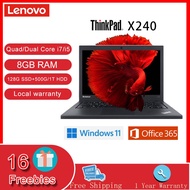 Lenovo ThinkPad X240 Laptop Intel Quad/Dual-Core i7/i5 8GB RAM 128G SSD+1T/500GB HDD ROM 12.5 inch