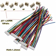 10 sets/lot Micro JST 1.25mm 1.25 JST 2P 3P 4P 5P 6P 8Pin 9pin 10pin Female Connector Plug + Male Pl