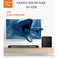 SANSUI DV-82K Soundbar Home Theater TV Audio 2.1 bluetooth Dsektop Speakers 80W High Power 8inch Subwoofer
