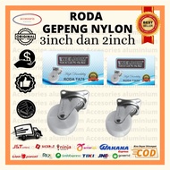 PUTIH 3" Flat White Nylon Wheels Live Rubber Showcase Caster Wheel TA75 1 Box Contains 4pcs - WELDOM