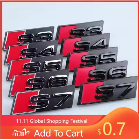 Hot A4 A5 A6 Car Front Grille Emblem Badge Styling for Sline S8 S3 S4 S5 S6 S7 A4L A6L A3 A1 A4 audi