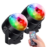 RGB Disco Ball Party Lights 3W DJ Disco Light LED Projector Strobe Lamp Birthday Party Car Club Bar Karaoke Xmas Sound Activated